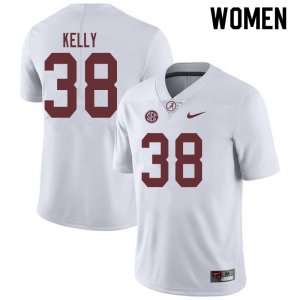 NCAA Women's Alabama Crimson Tide #38 Sean Kelly Stitched College 2019 Nike Authentic White Football Jersey NB17Q77FP